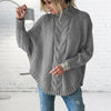 Pull oversized en maille épaisse - sweatshirt à col haut pour un style décontracté