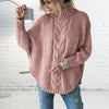 Pull oversized en maille épaisse - sweatshirt à col haut pour un style décontracté