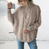 Pull oversized en maille épaisse - sweatshirt à col haut pour un style décontracté