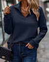 Sweat à capuche zippé pour femmes en rib doux - pull décontracté et stylé pour l’automne et le printemps