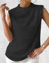 Blouse sans manches – blouse drapée sophistiquée pour femmes