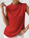 Blouse sans manches – blouse drapée sophistiquée pour femmes