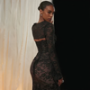 Robe maxi avec détails en dentelle - élégante robe longue pour femmes