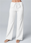 Pantalons décontractés pour femmes - style à cordon pour un look quotidien relax