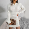 Robe tricotée pour femmes - style ajusté et élégant pour l'hiver - tissu doux, design polyvalent, attrait intemporel