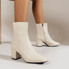 Bottines femme - style mid heel - fermeture éclair sur le côté - chaussure décontractée