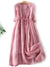 Robe longue en lin pour femmes - élégance décontractée pour les sorties d'été
