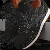 Baskets femmes - sneakers scintillantes tendance avec imprimé étoilé pour le quotidien
