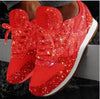 Baskets femmes - sneakers scintillantes tendance avec imprimé étoilé pour le quotidien
