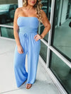 Jumpsuit femme décontracté sans bretelles - tenue quotidienne chic et versatile