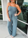 Jumpsuit femme décontracté sans bretelles - tenue quotidienne chic et versatile
