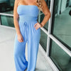 Jumpsuit femme décontracté sans bretelles - tenue quotidienne chic et versatile