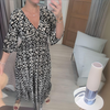 Robe maxi bohème femme à manches longues - style décontracté et chic pour l'été