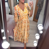 Robe maxi bohème femme à manches longues - style décontracté et chic pour l'été