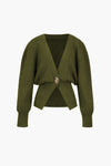 Cardigan femme avec détail de boutons élégant - tricot décontracté pour toutes les occasions