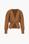 Cardigan femme avec détail de boutons élégant - tricot décontracté pour toutes les occasions