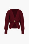 Cardigan femme avec détail de boutons élégant - tricot décontracté pour toutes les occasions