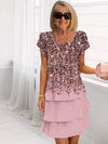Robe midi élégante à fleurs avec volants - pour vos sorties et occasions spéciales