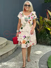 Robe midi élégante à fleurs avec volants - pour vos sorties et occasions spéciales