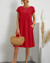 Robe d'été décontractée pour femme, légère et avec poches - pour les garden parties et les sorties décontractées