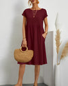 Robe d'été décontractée pour femme, légère et avec poches - pour les garden parties et les sorties décontractées
