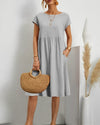 Robe d'été décontractée pour femme, légère et avec poches - pour les garden parties et les sorties décontractées