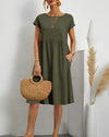 Robe d'été décontractée pour femme, légère et avec poches - pour les garden parties et les sorties décontractées