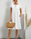 Robe d'été décontractée pour femme, légère et avec poches - pour les garden parties et les sorties décontractées