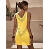Robe décontractée pour femmes - robe légère d'été pour la plage avec un design en tricot aéré