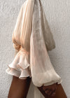 Robe mini plissée beige pour femmes - élégance pour vos soirées