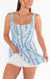 Robe skort à imprimé floral pour femmes - tenue estivale légère en bleu