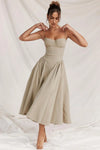 Robe midi décontractée pour femmes - silhouette évasée flatteuse, pour toutes les occasions