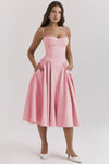 Robe midi décontractée pour femmes - silhouette évasée flatteuse, pour toutes les occasions