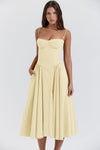 Robe midi décontractée pour femmes - silhouette évasée flatteuse, pour toutes les occasions