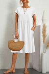 Robe midi décontractée pour femme avec poches - tenue quotidienne relax