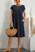Robe midi décontractée pour femme avec poches - tenue quotidienne relax