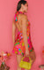 Robe mini casual femme - robe d'été à imprimé floral rose vif