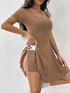 Robe skater courte pour femme - tissu doux et extensible pour un style chic au quotidien