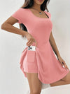 Robe skater courte pour femme - tissu doux et extensible pour un style chic au quotidien