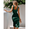 Robe portefeuille décontractée pour femme - robe midi chaleureuse pour les occasions spéciales, coupe flatteuse et style polyvalent