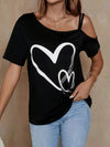 T-shirt à épaules dénudées pour femmes - coupe décontractée, style casual