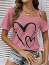 T-shirt à épaules dénudées pour femmes - coupe décontractée, style casual