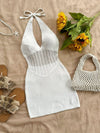 Robe de plage en crochet pour femmes - tunique légère en maille élégante pour les journées décontractées