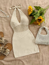 Robe de plage en crochet pour femmes - tunique légère en maille élégante pour les journées décontractées