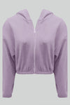 Sweat à capuche cropped pour femmes - zip et tendance pour un look décontracté au quotidien