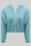 Sweat à capuche cropped pour femmes - zip et tendance pour un look décontracté au quotidien