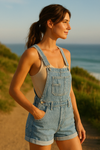 Salopettes en denim pour femme - style décontracté classique pour le quotidien - coupe ample, denim doux