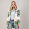 Veste en polaire pour femme - sweat à capuche zippé, pour tous les jours