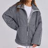 Veste zippée en polaire pour femmes, coupe décontractée avec poches - vêtement d'extérieur casual pour vos activités en plein air