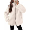 Veste zippée en polaire pour femmes, coupe décontractée avec poches - vêtement d'extérieur casual pour vos activités en plein air